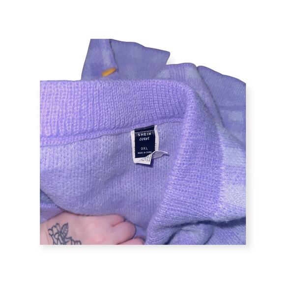 Plush Purple Plaid Skirt - Picture 4 of 4